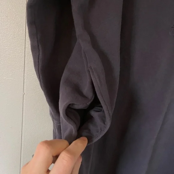 Deep Plum Midi Hooded Sweatshirt Dress - Picture 4 of 8